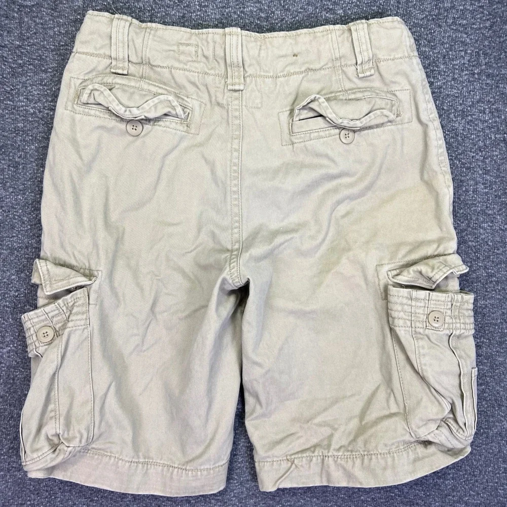 No Boundaries Cargo Shorts Mens 33 Khaki Utility Casual Drawstring Y2K Hiking
